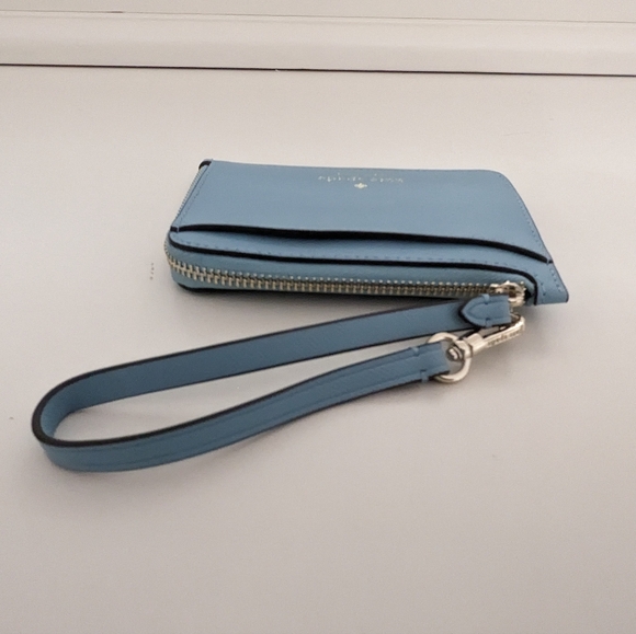 EUC! Kate Spade New York Schuyler Small Card Holder Wristlet Wallet Smokey Blue - Picture 4 of 13